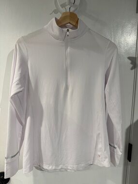 Women's Quarter-Zip Long Sleeve Pullover - White